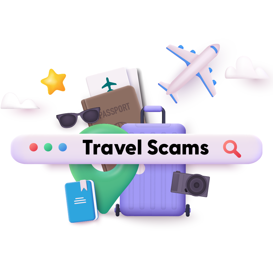 travel scam icons